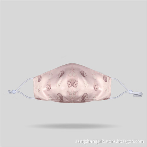 custom children mulberry silk face cover with filter